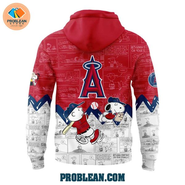 Los Angeles Angels Happiness 75 Years Of Peanuts Hoodie T Shirt