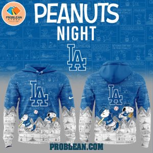 Los Angeles Dodgers 75th Anniversary Of Peanuts Hoodie T Shirt