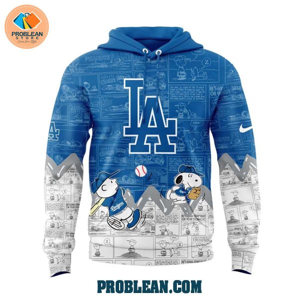 Los Angeles Dodgers 75th Anniversary Of Peanuts Hoodie T Shirt