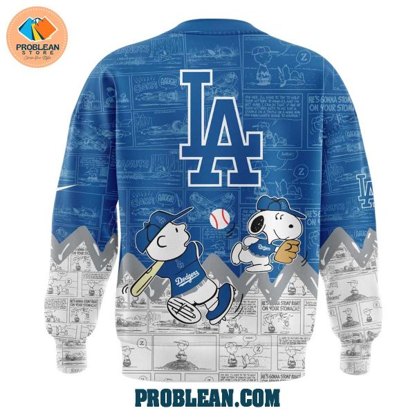 Los Angeles Dodgers 75th Anniversary Of Peanuts Hoodie T Shirt