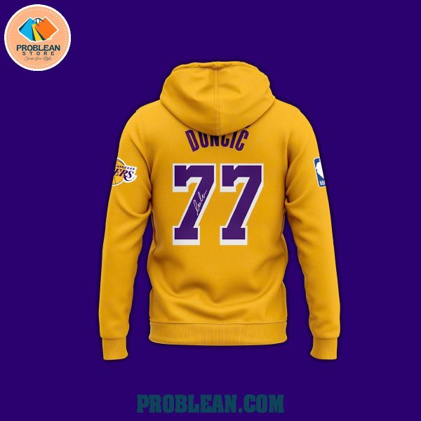 Los Angeles Lakers x Lake Show Luka Doncic Gold Hoodie