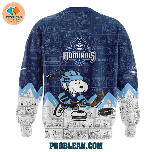 Milwaukee Admirals 75th Anniversary Snoopy Peanuts Hoodie T Shirt