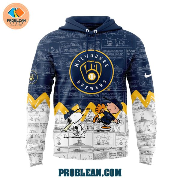 Milwaukee Brewers 75th Anniversary Of Peanuts Hoodie T Shirt