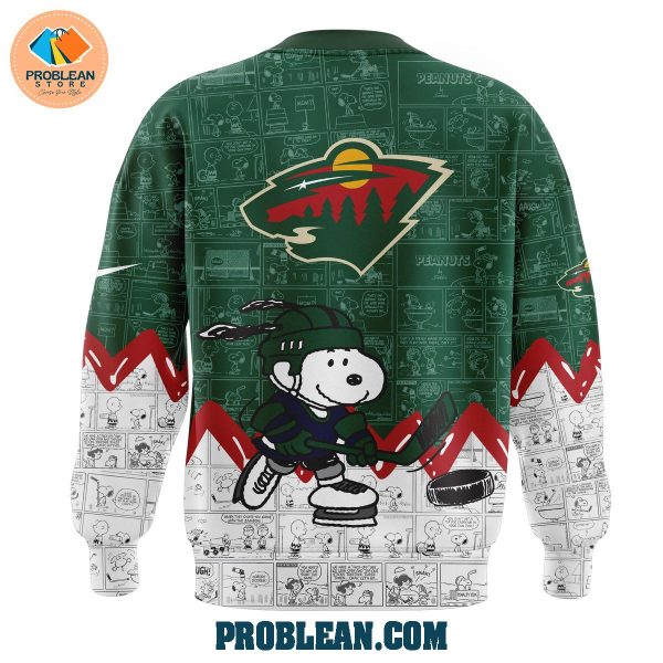 Minnesota Wild 75th Anniversary Snoopy Peanuts Hoodie T Shirt