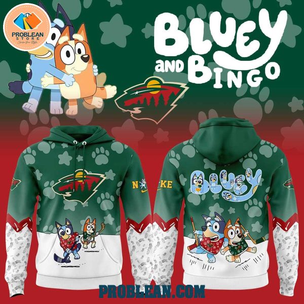 Minnesota Wild Bluey and Bingo Hoodie T Shirt