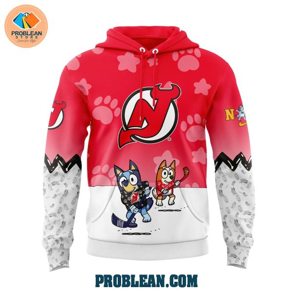 New Jersey Devils Bluey and Bingo Hoodie T Shirt