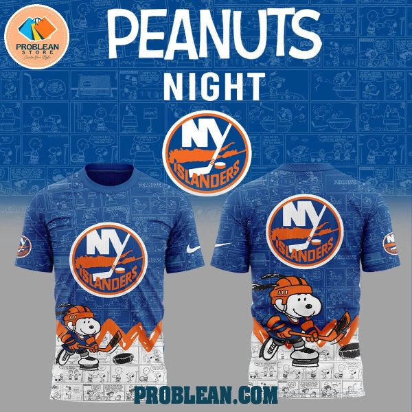 New York Islanders 75th Anniversary Of Peanuts Hoodie T Shirt