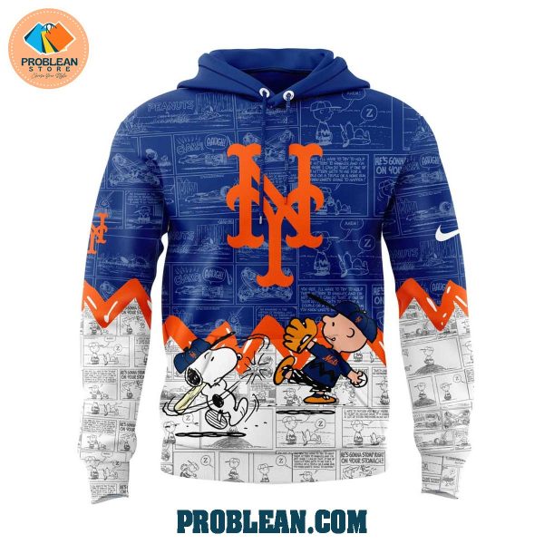 New York Mets 75th Anniversary Snoopy Peanuts Hoodie T Shirt