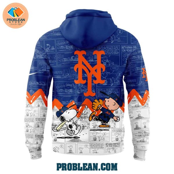 New York Mets 75th Anniversary Snoopy Peanuts Hoodie T Shirt