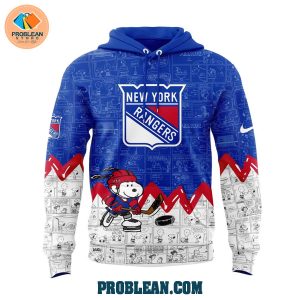 New York Rangers 75th Anniversary Snoopy Peanuts Hoodie T Shirt