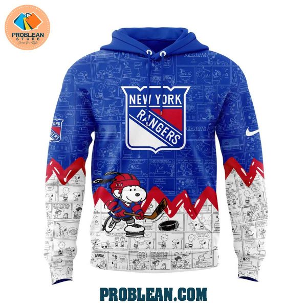 New York Rangers 75th Anniversary Snoopy Peanuts Hoodie T Shirt