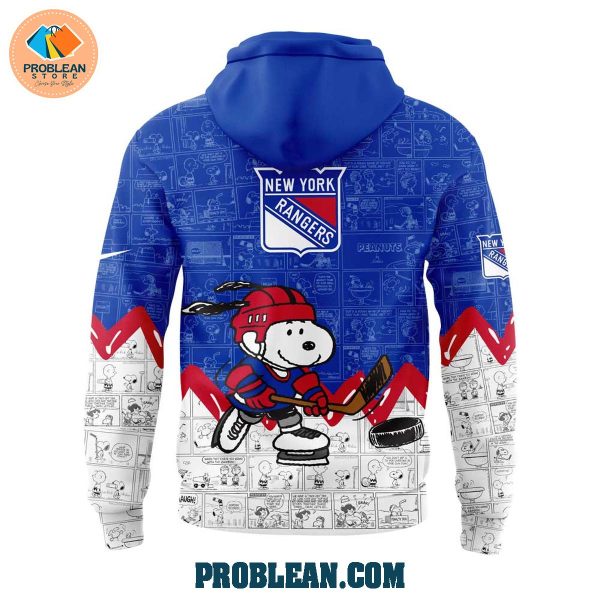 New York Rangers 75th Anniversary Snoopy Peanuts Hoodie T Shirt