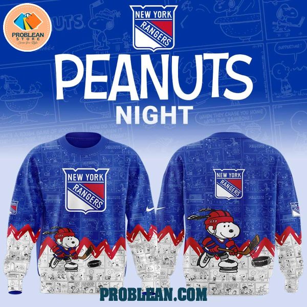 New York Rangers 75th Anniversary Snoopy Peanuts Hoodie T Shirt