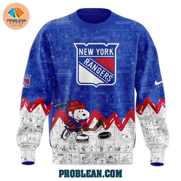 New York Rangers 75th Anniversary Snoopy Peanuts Hoodie T Shirt