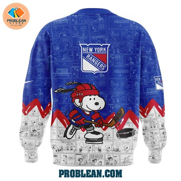 New York Rangers 75th Anniversary Snoopy Peanuts Hoodie T Shirt