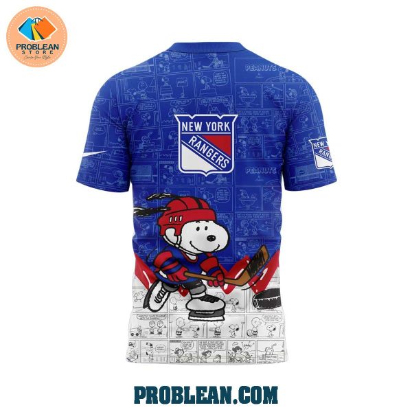 New York Rangers 75th Anniversary Snoopy Peanuts Hoodie T Shirt