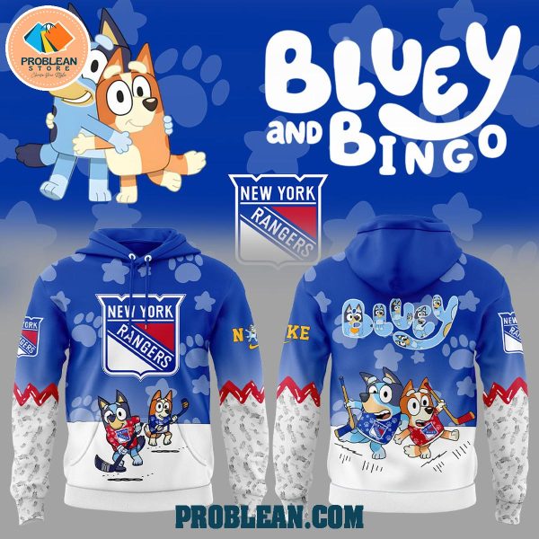 New York Rangers Bluey and Bingo Hoodie T Shirt