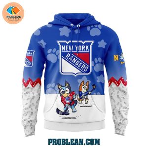 New York Rangers Bluey and Bingo Hoodie T Shirt