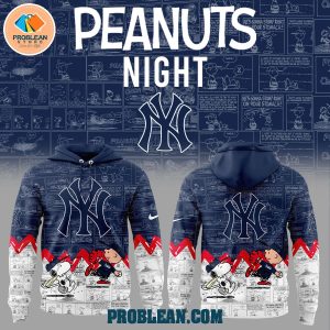 New York Yankees 75th Anniversary Snoopy Peanuts Hoodie T Shirt