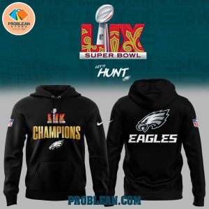 Philadelphia Eagles Super Bowl LIX 2025 Champions Black Hoodie T Shirt