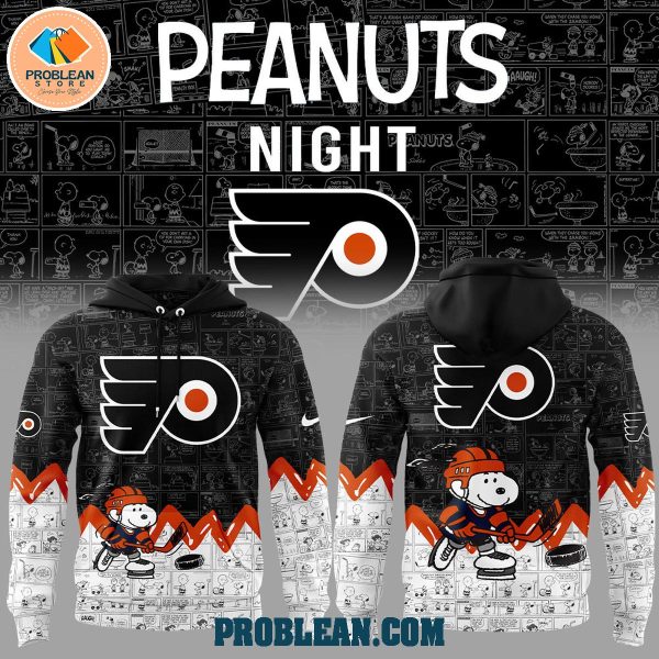 Philadelphia Flyers 75th Anniversary Of Peanuts Hoodie T Shirt