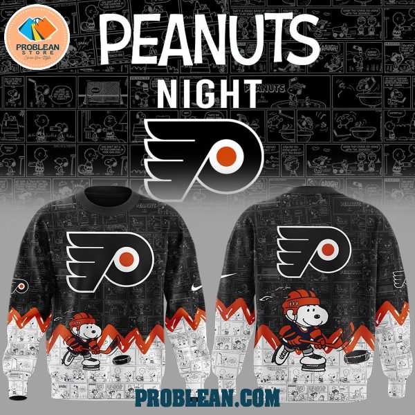 Philadelphia Flyers 75th Anniversary Of Peanuts Hoodie T Shirt