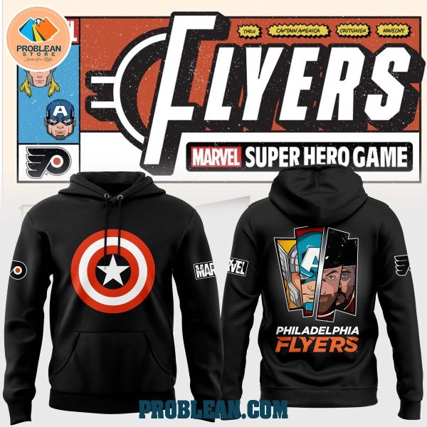 Philadelphia Flyers x 2025 Marvel Super Hero Game Hoodie T Shirt