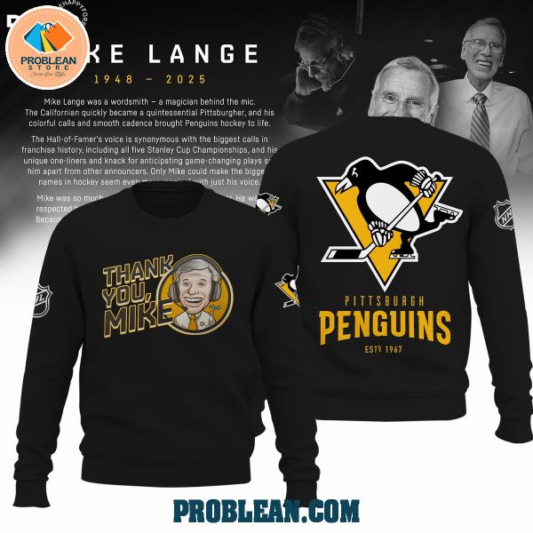 Pittsburgh Penguins Thank You Mike Lange 2025 Hoodie T Shirt