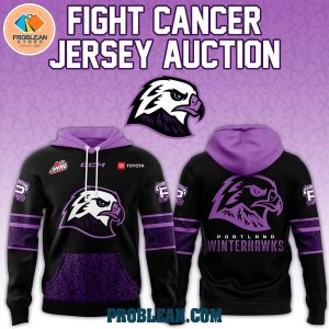 Portland Winterhawks  Fight Cancer Hoodie T Shirt