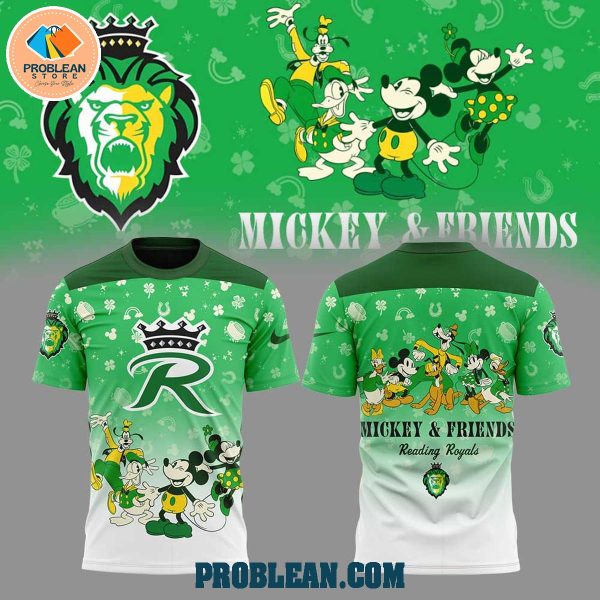 Reading Royals Mickey And Friends Green Hoodie T Shirt