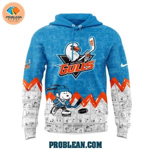 San Diego Gulls 75th Anniversary Snoopy Peanuts Hoodie T Shirt