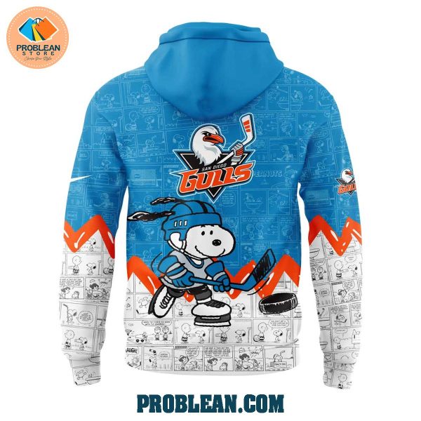 San Diego Gulls 75th Anniversary Snoopy Peanuts Hoodie T Shirt