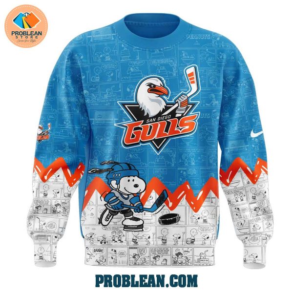 San Diego Gulls 75th Anniversary Snoopy Peanuts Hoodie T Shirt