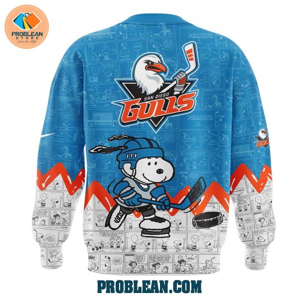 San Diego Gulls 75th Anniversary Snoopy Peanuts Hoodie T Shirt