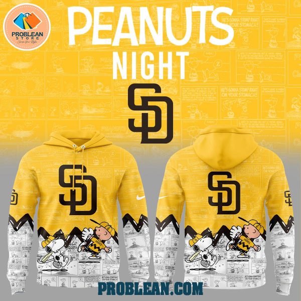 San Diego Padres 75th Anniversary Snoopy Peanuts Hoodie T Shirt