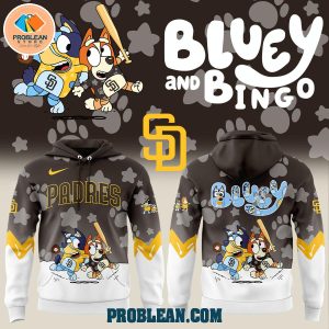 San Diego Padres Bluey and Bingo Brown Hoodie T Shirt