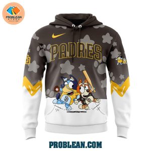 San Diego Padres Bluey and Bingo Brown Hoodie T Shirt