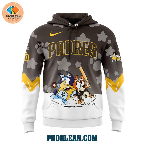 San Diego Padres Bluey and Bingo Brown Hoodie T Shirt