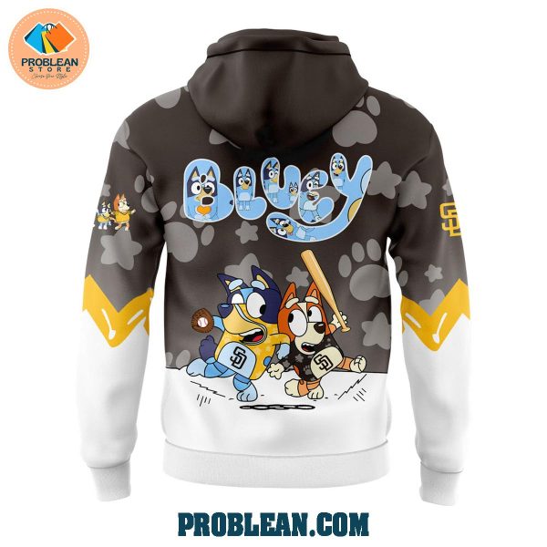 San Diego Padres Bluey and Bingo Brown Hoodie T Shirt