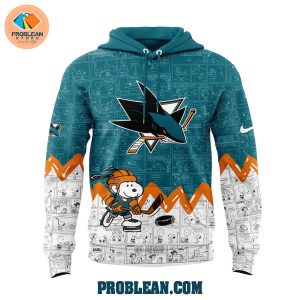 San Jose Sharks 75th Anniversary Snoopy Peanuts Hoodie T Shirt