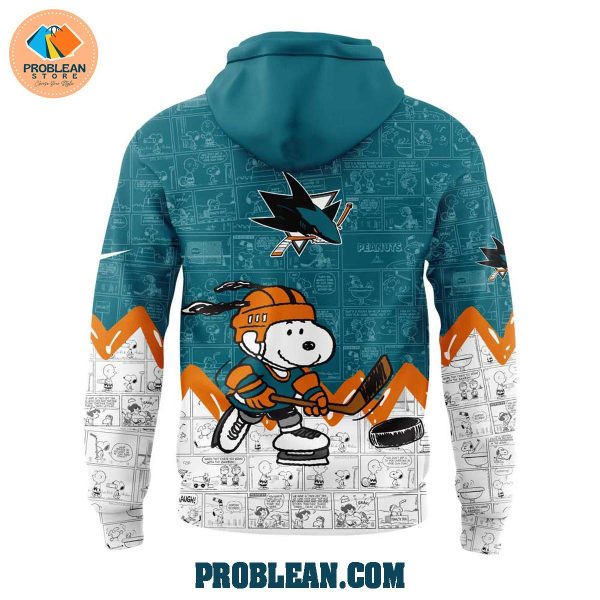 San Jose Sharks 75th Anniversary Snoopy Peanuts Hoodie T Shirt