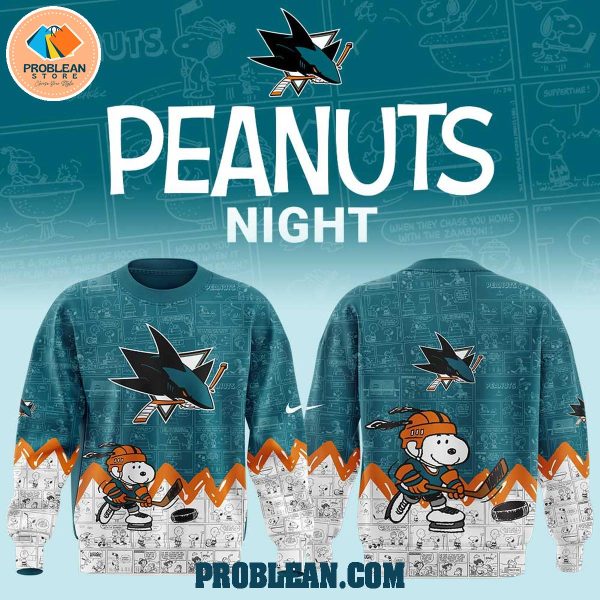 San Jose Sharks 75th Anniversary Snoopy Peanuts Hoodie T Shirt