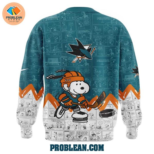 San Jose Sharks 75th Anniversary Snoopy Peanuts Hoodie T Shirt