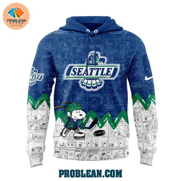 Seattle Thunderbirds 75th Anniversary Snoopy Peanuts Hoodie T Shirt