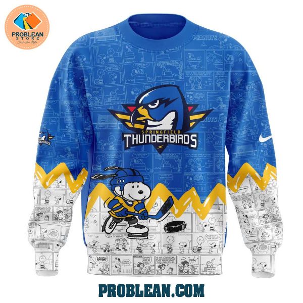 Springfield Thunderbirds 75th Anniversary Snoopy Peanuts Hoodie T Shirt