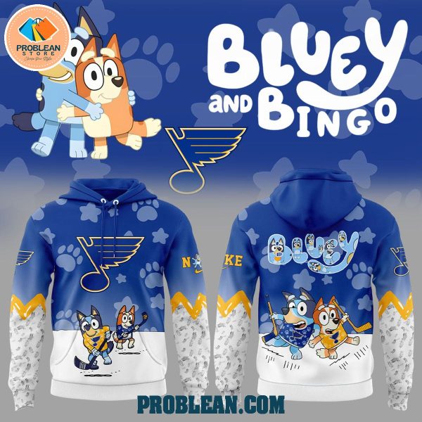 St. Louis Blues Bluey and Bingo Hoodie T Shirt