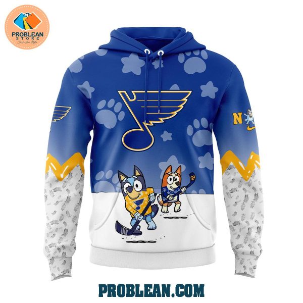 St. Louis Blues Bluey and Bingo Hoodie T Shirt