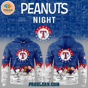 Texas Rangers 75th Anniversary Snoopy Peanuts Hoodie T Shirt