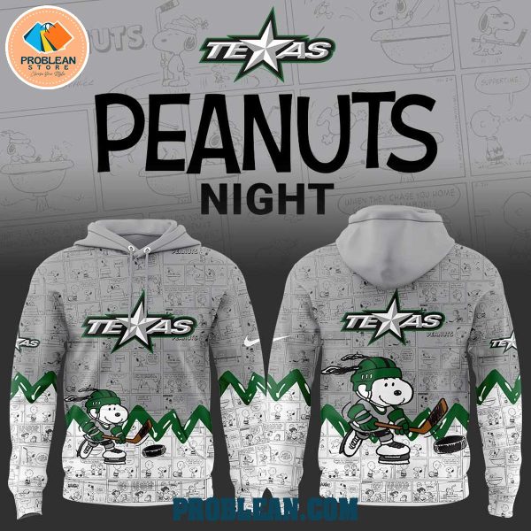 Texas Stars 75th Anniversary Snoopy Peanuts Hoodie T Shirt