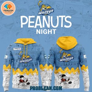 Toledo Walleye 75th Anniversary Peanuts Night Hoodie T Shirt